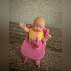 My Mini Baby Series 1 with Pink High Chair